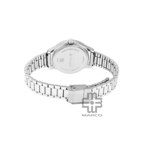 Titan Quartz 2638SM01 Blue Dial Stainless Steel Strap Women's Watch