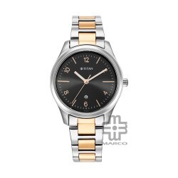Titan Trendsetters 2639KM01 Anthracite Dial Stainless Steel Strap Women's Watch