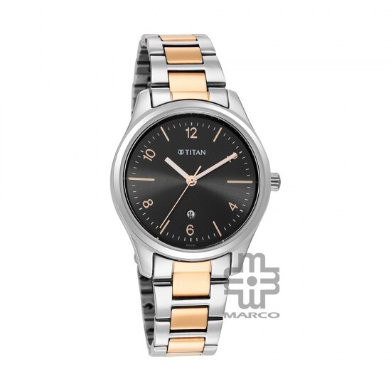 Titan Trendsetters 2639KM01 Anthracite Dial Stainless Steel Strap Women's Watch