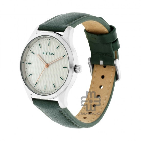 Titan Workwear 2639SL04 White Dial Leather Strap Quartz Women's Watch