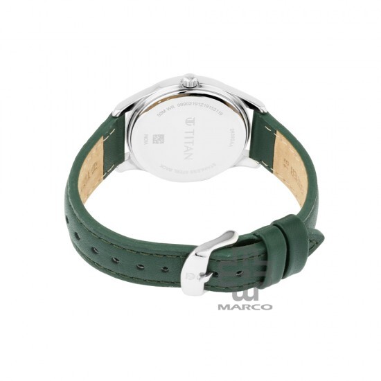 Titan Workwear 2639SL04 White Dial Leather Strap Quartz Women's Watch