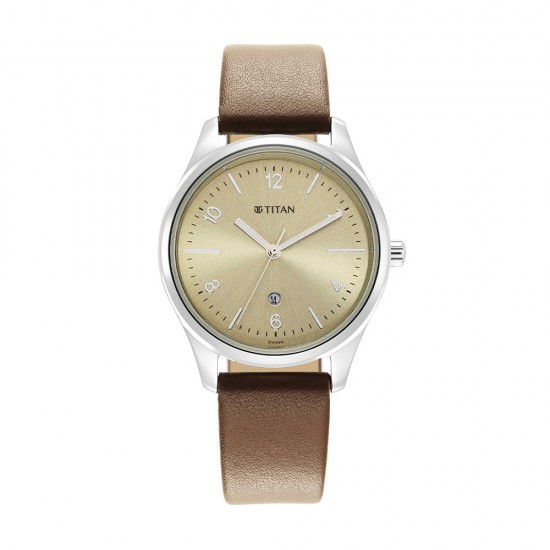 Titan Trendsetters 2639SL10 Beige Dial Leather Strap Quartz Women's Watch Titan Trendsetters 2639SL10 Beige Dial Leather Strap Quartz Women's Watch