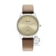 Titan Trendsetters 2639SL10 Beige Dial Leather Strap Quartz Women's Watch