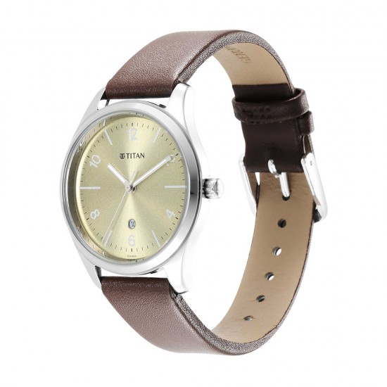 Titan Trendsetters 2639SL10 Beige Dial Leather Strap Quartz Women's Watch Titan Trendsetters 2639SL10 Beige Dial Leather Strap Quartz Women's Watch