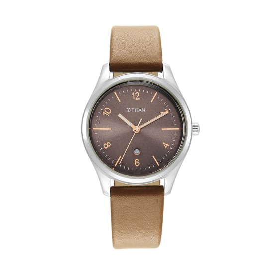 Titan Trendsetters 2639SL12 Brown Dial Leather Strap Quartz Women's Watch Titan Trendsetters 2639SL12 Brown Dial Leather Strap Quartz Women's Watch