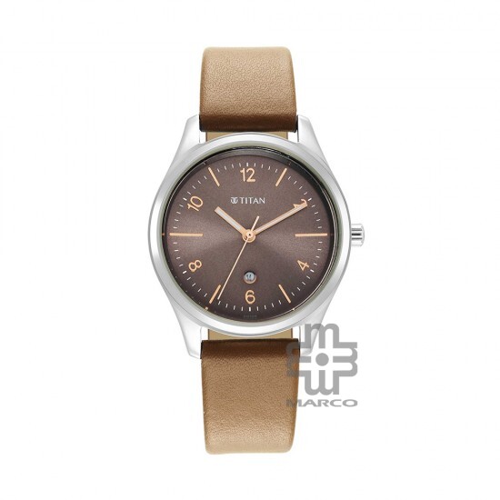 Titan Trendsetters 2639SL12 Brown Dial Leather Strap Quartz Women's Watch