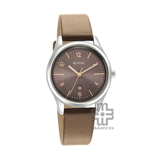 Titan Trendsetters 2639SL12 Brown Dial Leather Strap Quartz Women's Watch