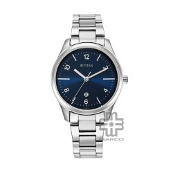 Titan Trendsetters 2639SM07 Blue Dial Stainless Steel Strap Quartz Women's Watch