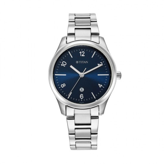 Titan Trendsetters 2639SM07 Blue Dial Stainless Steel Strap Quartz Women's Watch Titan Trendsetters 2639SM07 Blue Dial Stainless Steel Strap Quartz Women's Watch