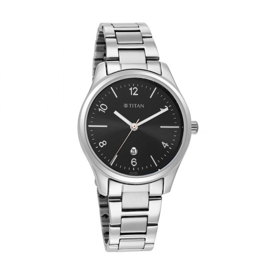 Titan Trendsetters 2639SM08 Black Dial Stainless Steel Strap Quartz Women's Watch Titan Trendsetters 2639SM08 Black Dial Stainless Steel Strap Quartz Women's Watch