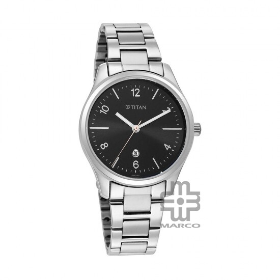 Titan Trendsetters 2639SM08 Black Dial Stainless Steel Strap Quartz Women's Watch