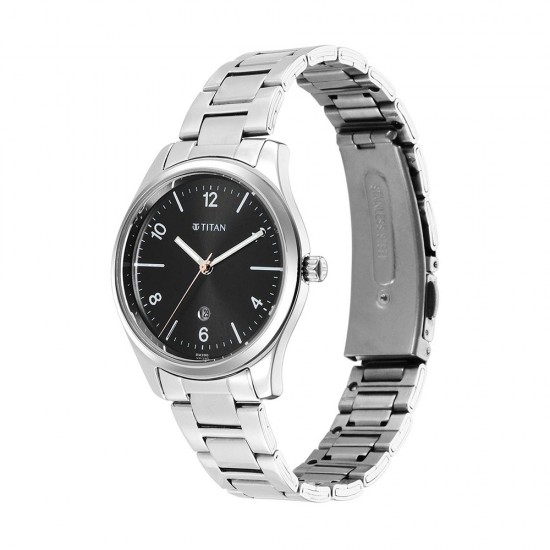 Titan Trendsetters 2639SM08 Black Dial Stainless Steel Strap Quartz Women's Watch Titan Trendsetters 2639SM08 Black Dial Stainless Steel Strap Quartz Women's Watch
