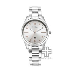 Titan Urban 2639SM09 Silver White Dial Stainless Steel Strap Quartz Women's Watch