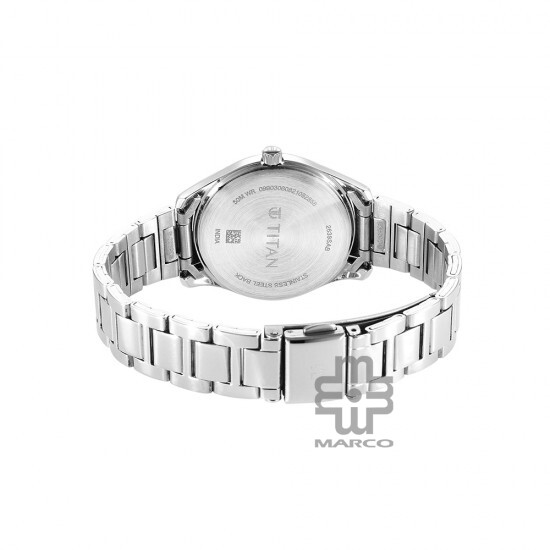 Titan Urban 2639SM09 Silver White Dial Stainless Steel Strap Quartz Women's Watch