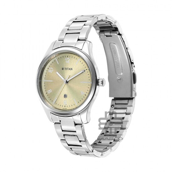 Titan Urban 2639SM10 Beige Dial Stainless Steel Strap Quartz Women's Watch