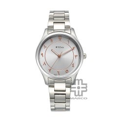 Titan Marhaba 2639SM11 Silver White Dial Stainless Steel Strap Quartz Women's Watch