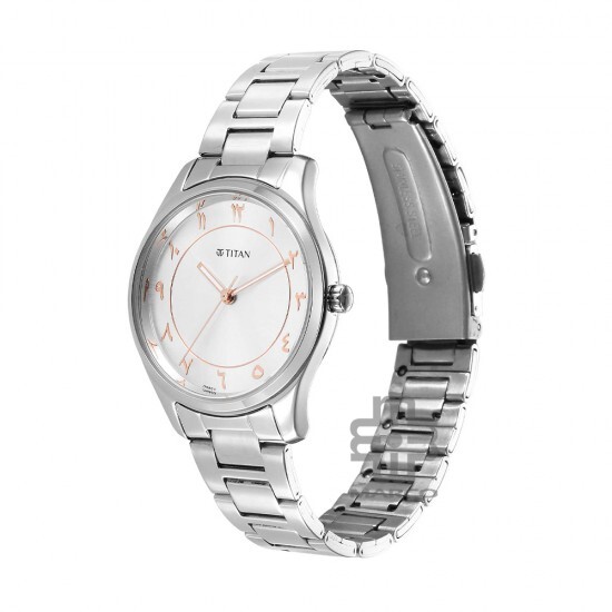 Titan Marhaba 2639SM11 Silver White Dial Stainless Steel Strap Quartz Women's Watch