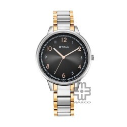 Titan Trendsetters 2648KM02 Anthracite Dial Stainless Steel Strap Quartz Women's Watch