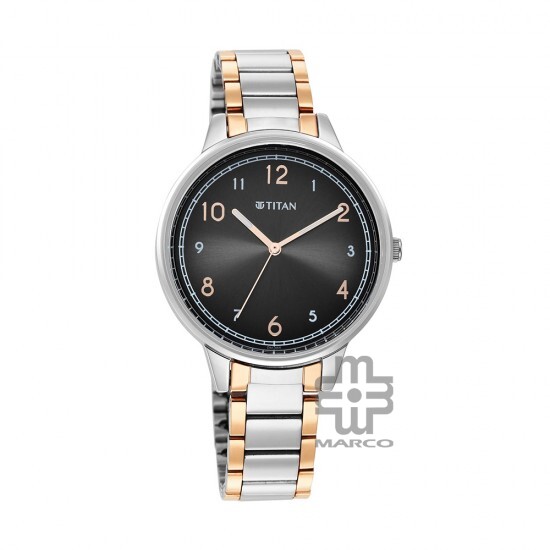 Titan Trendsetters 2648KM02 Anthracite Dial Stainless Steel Strap Quartz Women's Watch