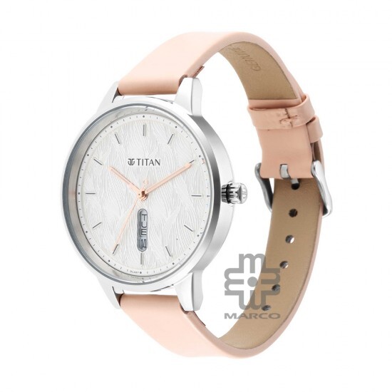 Titan Workwear 2648SL03 Grey Gradient Dial Leather Strap Quartz Women's Watch