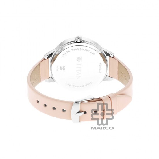 Titan Workwear 2648SL03 Grey Gradient Dial Leather Strap Quartz Women's Watch