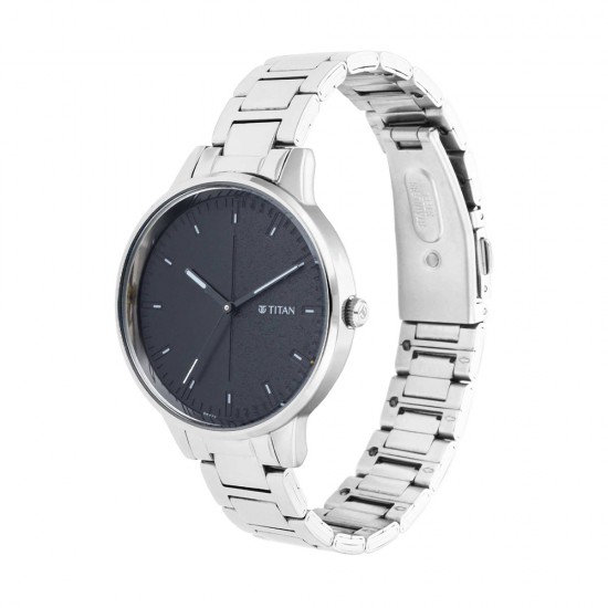 Titan Workwear 2648SM02 Black Gradient Dial Stainless Steel Strap Quartz Women's Watch