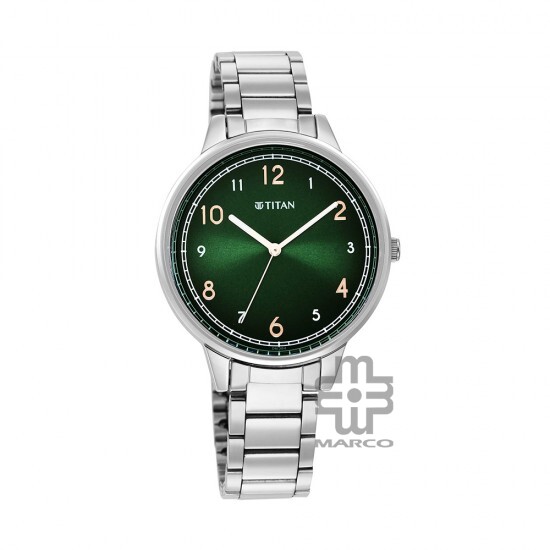 Titan Trendsetters 2648SM05 Green Dial Stainless Steel Strap Quartz Women's Watch