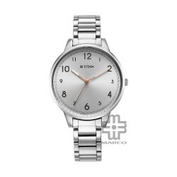 Titan Urban 2648SM07 Silver White Dial Stainless Steel Strap Quartz Women's Watch