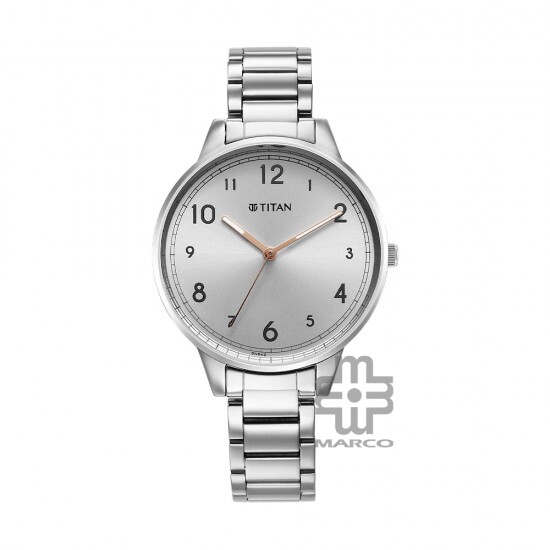 Titan Urban 2648SM07 Silver White Dial Stainless Steel Strap Quartz Women's Watch