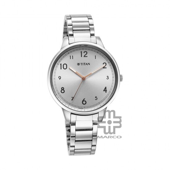 Titan Urban 2648SM07 Silver White Dial Stainless Steel Strap Quartz Women's Watch