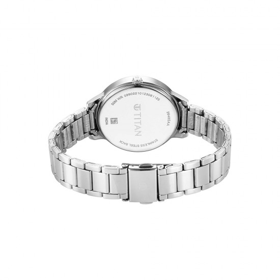 Titan Urban 2648SM07 Silver White Dial Stainless Steel Strap Quartz Women's Watch