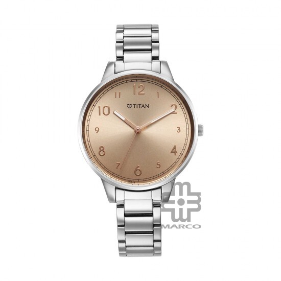 Titan Urban 2648SM08 Rose Gold Dial Stainless Steel Strap Quartz Women's Watch