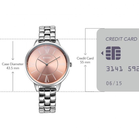 Titan Neo 2648SM14 Rose Gold Dial Stainless Steel Strap Women Watch Titan Neo 2648SM14 Rose Gold Dial Stainless Steel Strap Women Watch