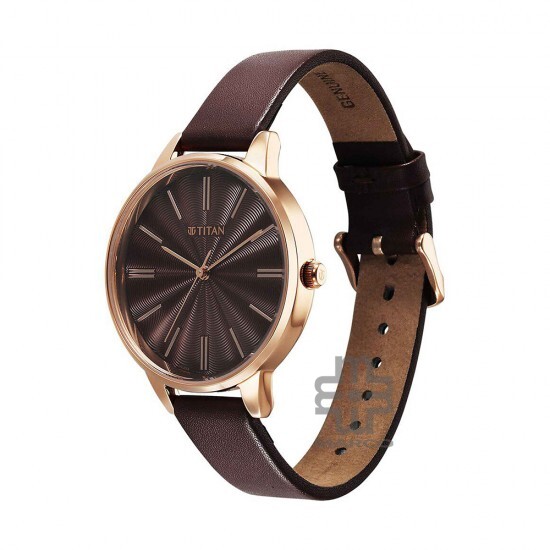 Titan Neo 2648WL09 Maroon Dial Leather Strap Quartz Women's Watch