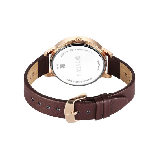 Titan Neo 2648WL09 Maroon Dial Leather Strap Quartz Women's Watch Titan Neo 2648WL09 Maroon Dial Leather Strap Quartz Women's Watch