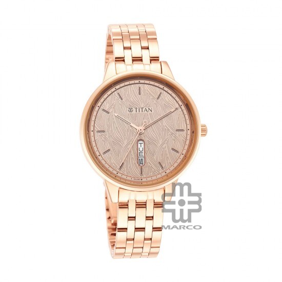 Titan Workwear 2648WM01 Rose Gold Dial Stainless Steel Strap Quartz Women's Watch