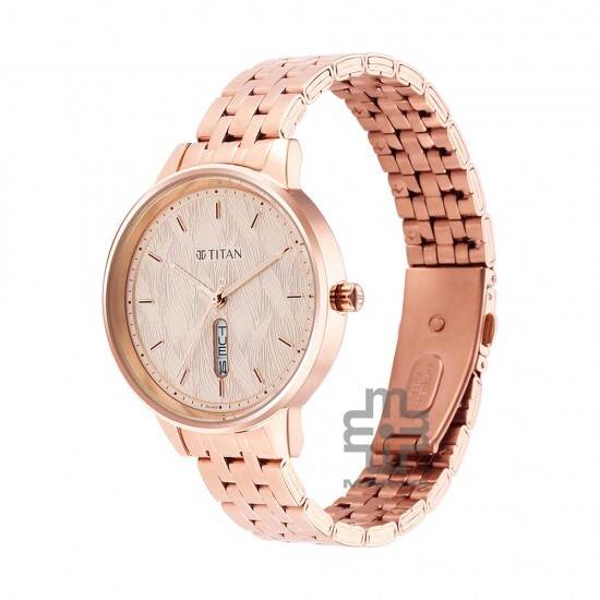 Titan Workwear 2648WM01 Rose Gold Dial Stainless Steel Strap Quartz Women's Watch
