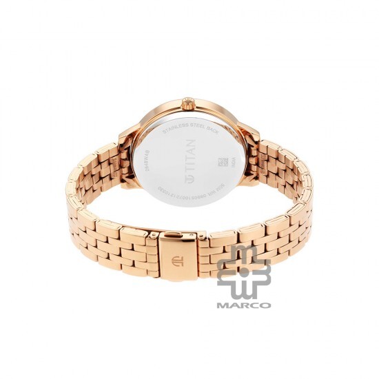 Titan Workwear 2648WM01 Rose Gold Dial Stainless Steel Strap Quartz Women's Watch