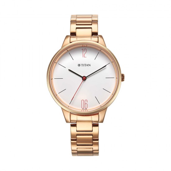 Titan Workwear 2648WM03 White Dial Stainless Steel Strap Quartz Women's Watch Titan Workwear 2648WM03 White Dial Stainless Steel Strap Quartz Women's Watch