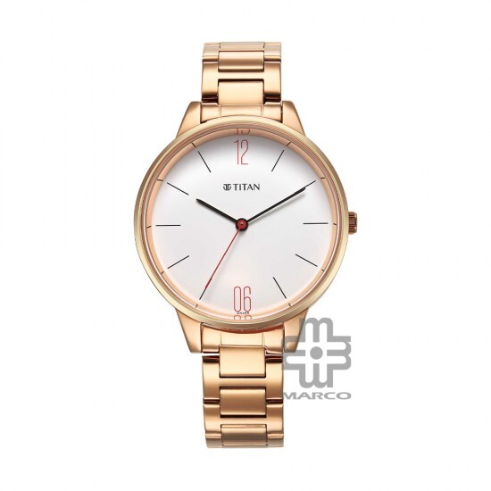 Titan Workwear 2648WM03 White Dial Stainless Steel Strap Quartz Women's Watch