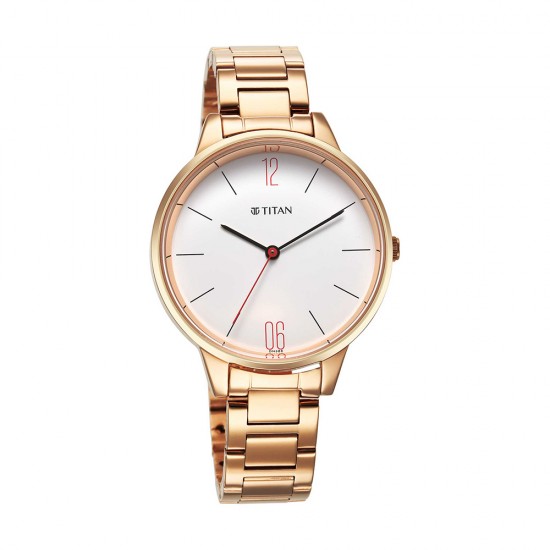 Titan Workwear 2648WM03 White Dial Stainless Steel Strap Quartz Women's Watch Titan Workwear 2648WM03 White Dial Stainless Steel Strap Quartz Women's Watch
