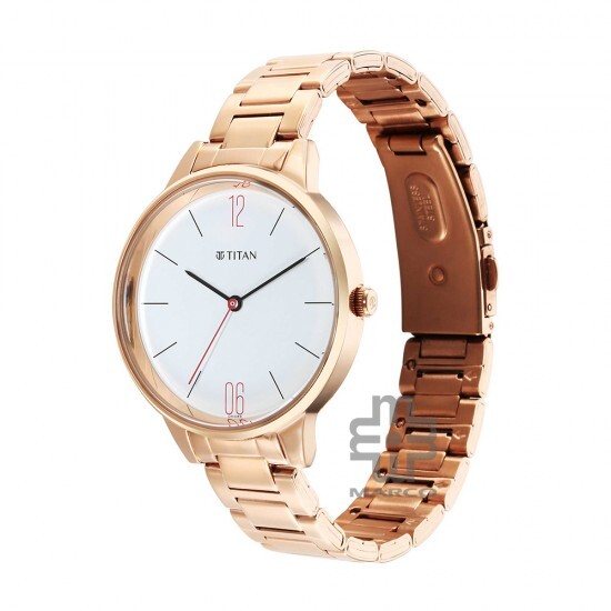 Titan Workwear 2648WM03 White Dial Stainless Steel Strap Quartz Women's Watch