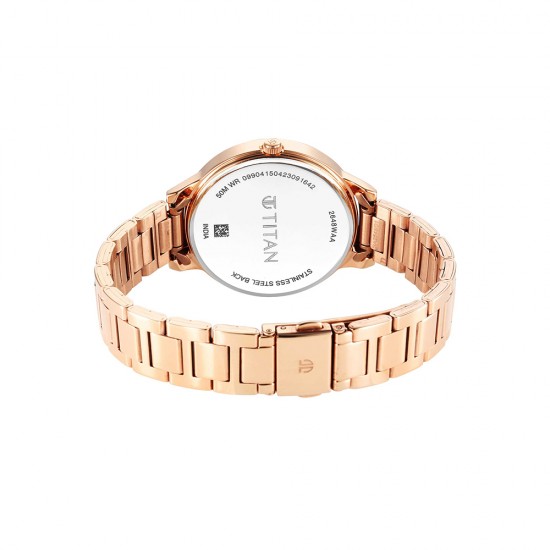 Titan Workwear 2648WM03 White Dial Stainless Steel Strap Quartz Women's Watch Titan Workwear 2648WM03 White Dial Stainless Steel Strap Quartz Women's Watch