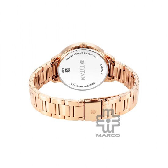 Titan Workwear 2648WM03 White Dial Stainless Steel Strap Quartz Women's Watch