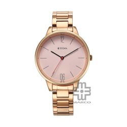 Titan Workwear 2648WM04 Rose Gold Dial Stainless Steel Strap Quartz Women's Watch