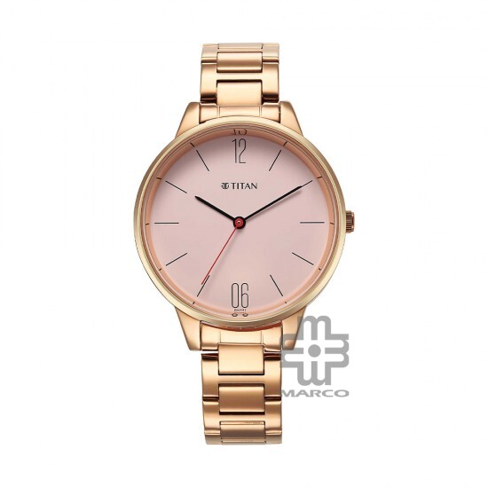 Titan Workwear 2648WM04 Rose Gold Dial Stainless Steel Strap Quartz Women's Watch