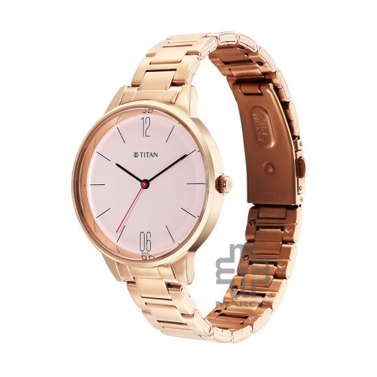 Titan Workwear 2648WM04 Rose Gold Dial Stainless Steel Strap Quartz Women's Watch