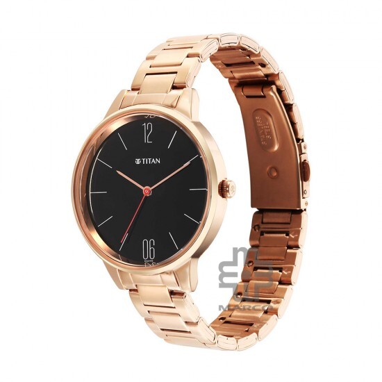 Titan Workwear 2648WM05 Black Dial Stainless Steel Strap Quartz Women's Watch