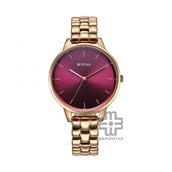 Titan Neo 2648WM11 Maroon Dial Stainless Steel Strap Quartz Women's Watch