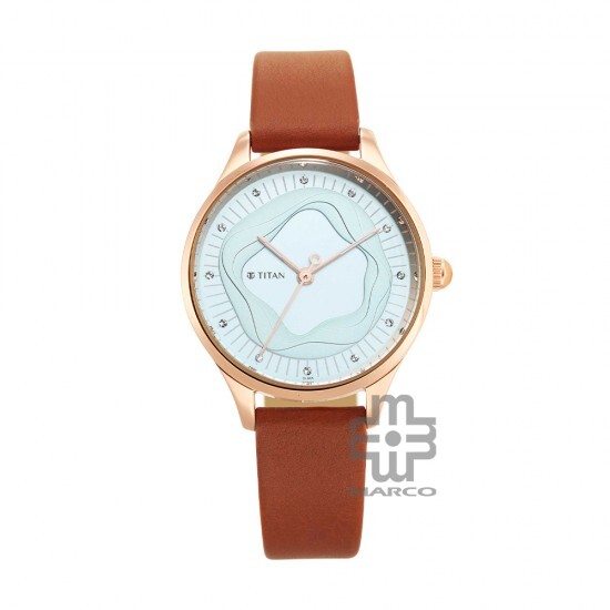 Titan Wander 2649WL02 Blue Dial Leather Strap Quartz Women's Watch